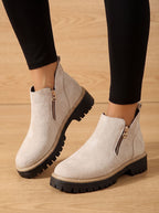 Kendra - Women’s Suede Side-Zip Ankle Boots