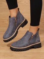 Kendra - Women’s Suede Side-Zip Ankle Boots