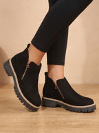 Kendra - Women’s Suede Side-Zip Ankle Boots