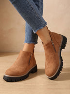 Kendra - Women’s Suede Side-Zip Ankle Boots