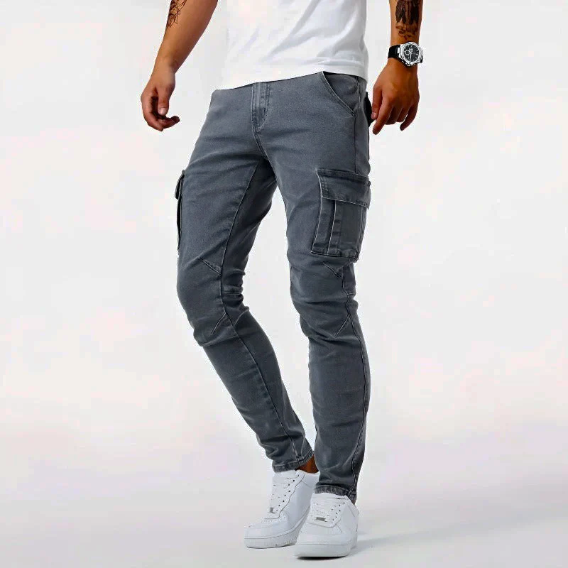 Kieran - Men's Slim-Fit Cargo Pants with Tapered Leg