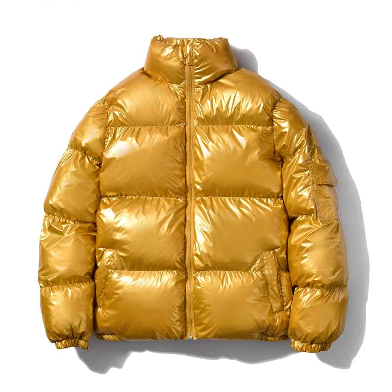 Landon - Men’s Glossy Stand Collar Puffer Jacket  2