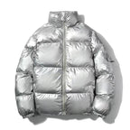 Landon - Men’s Glossy Stand Collar Puffer Jacket  3
