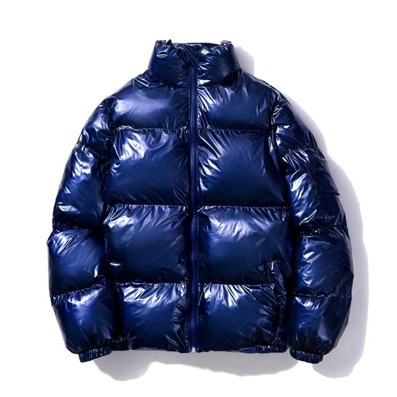 Landon - Men’s Glossy Stand Collar Puffer Jacket  4