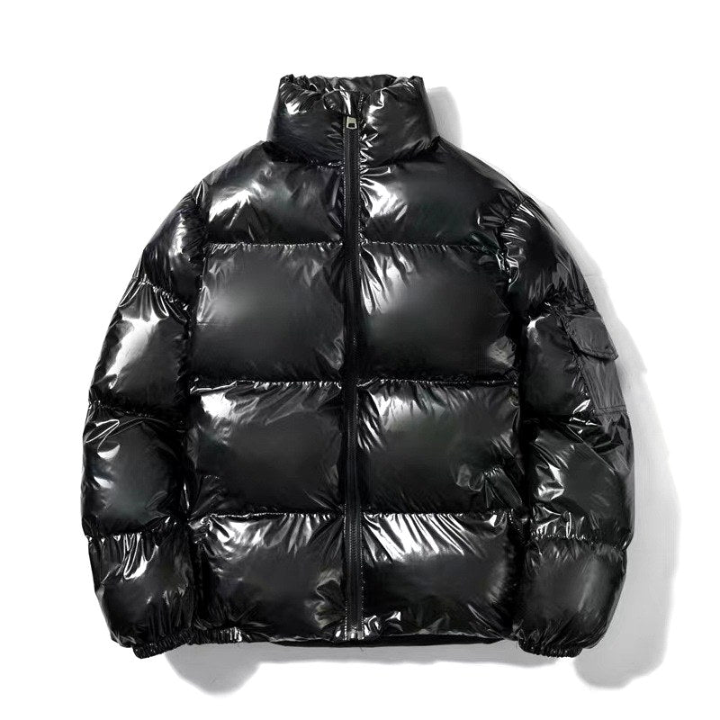 Landon - Men’s Glossy Stand Collar Puffer Jacket  5