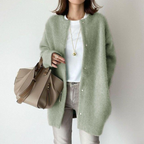 Lauren - Women's Button-Front Wool Cardigan with Relaxed Fit