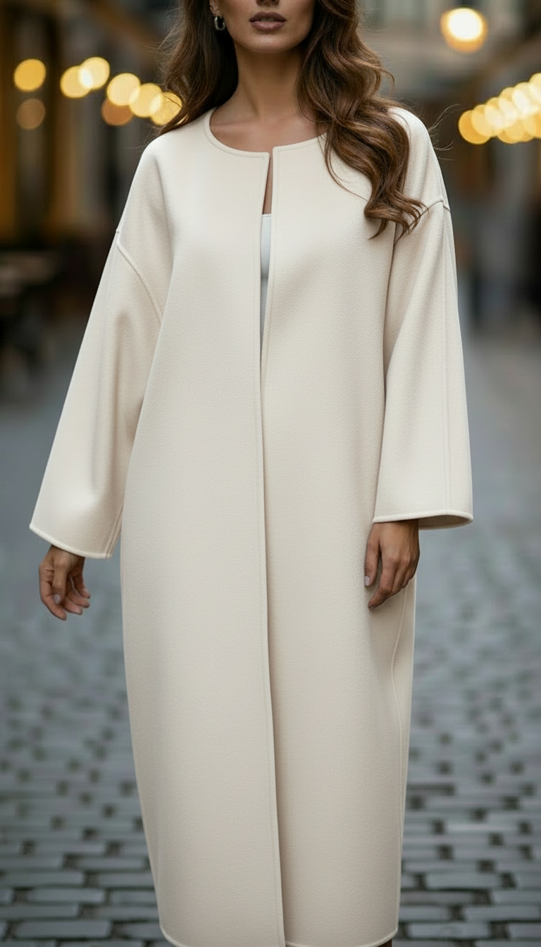 Lenore - Women's Button-Front Longline Coat