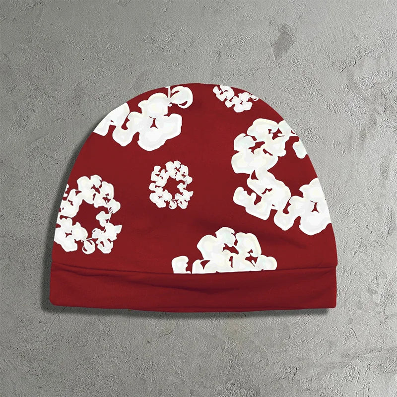 Lenox - Unisex Popcorn-Print Double-Layer Pullover Beanie