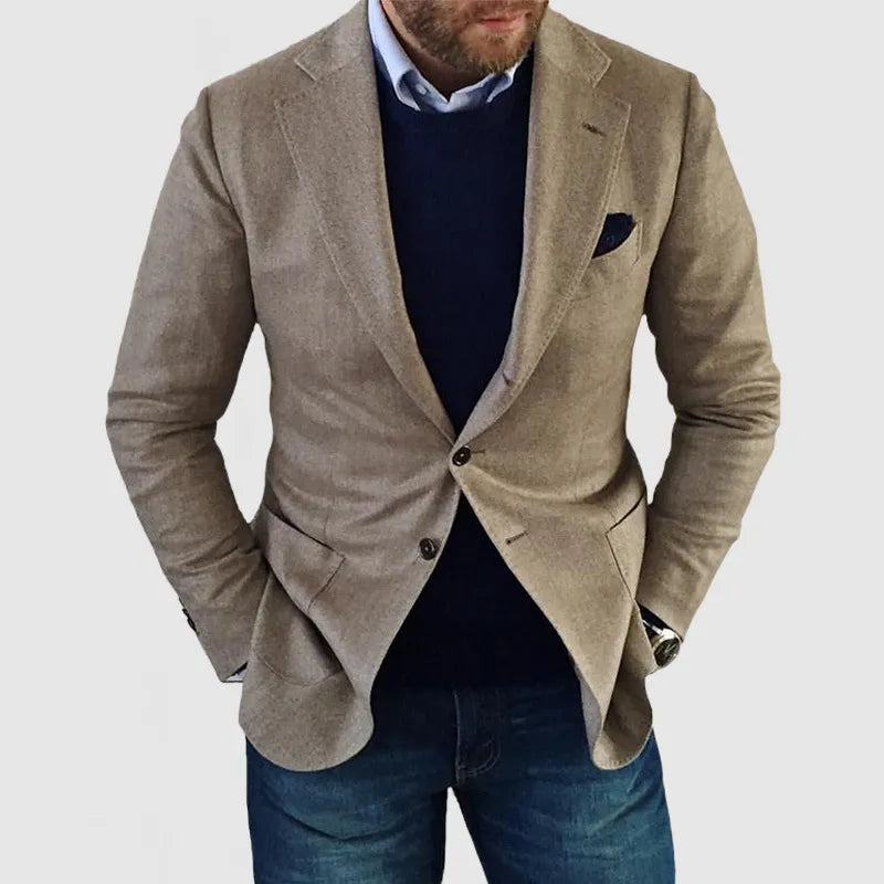 Leopold - Men's Two-Button Tailored Blazer with Notch Lapels