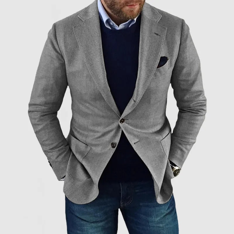 Leopold - Men's Two-Button Tailored Blazer with Notch Lapels