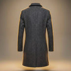 Lincoln - Men's Button-Front Wool Coat with Notch Lapel