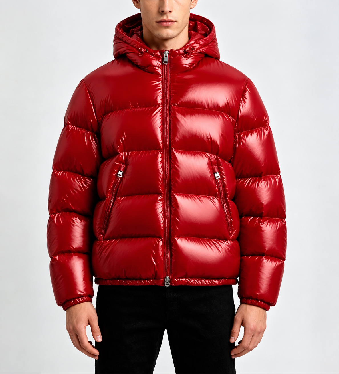 Logan – Men’s Glossy Hooded Puffer Jacket