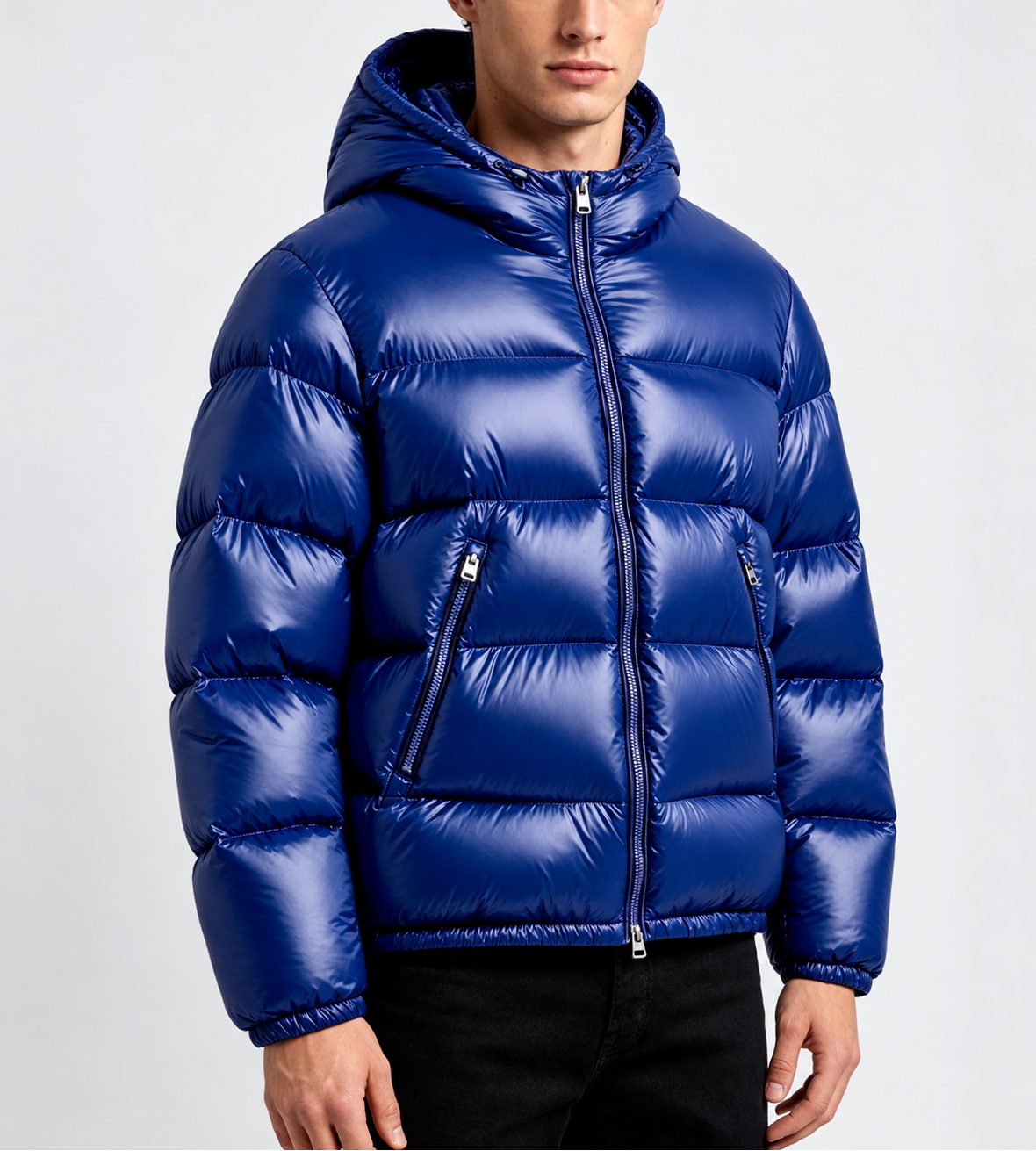 Logan – Men’s Glossy Hooded Puffer Jacket