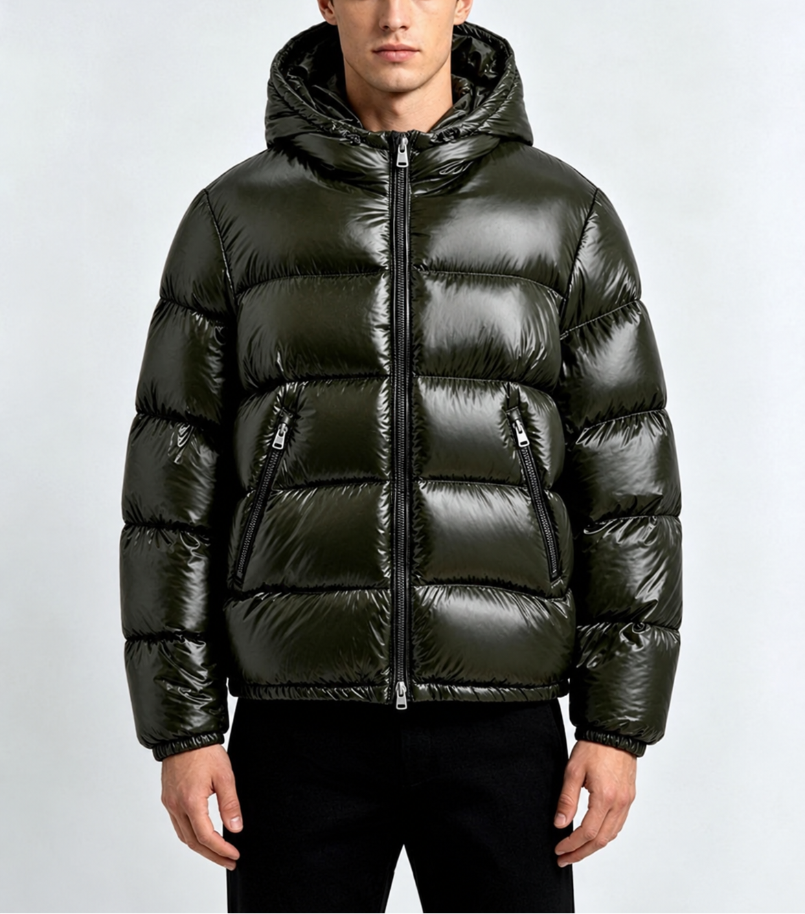 Logan – Men’s Glossy Hooded Puffer Jacket