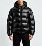 Logan – Men’s Glossy Hooded Puffer Jacket