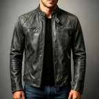 Lorenzo - Men's Multi Pocket Leather Jacket 4