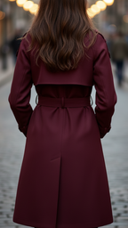 Lorraine - Women's Double-Breasted Belted Trench Coat