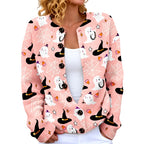 Mara - Women's Halloween Printed Long Sleeve Cardigan 2