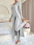 Marcella - Women's Ribbed Long-Sleeve Lounge Set
