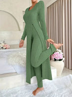 Marcella - Women's Ribbed Long-Sleeve Lounge Set