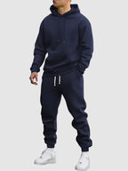 Marcello - Men's Drawstring Hoodie Jogger Two-Piece Set