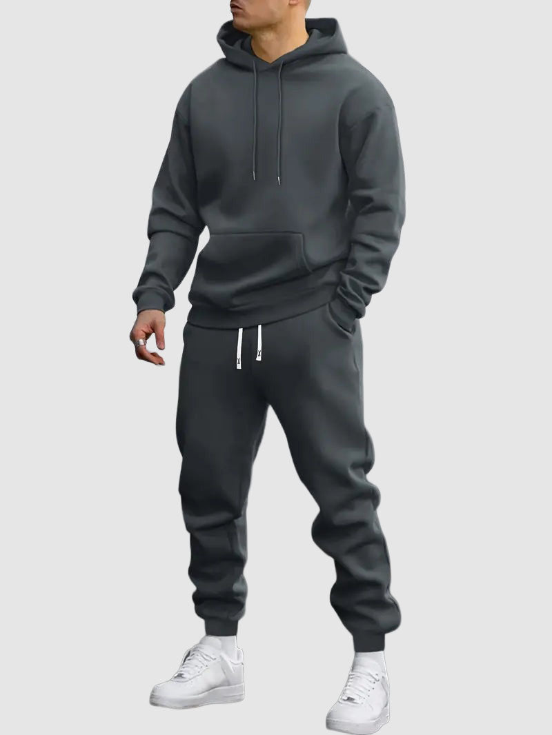 Marcello - Men's Drawstring Hoodie Jogger Two-Piece Set