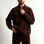 Marco - Men's Textured Cord-Style Half-Zip Pullover Sweatshirt 6