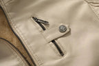 Marcus - Men's Quilted Leather Jacket with Removable Hood