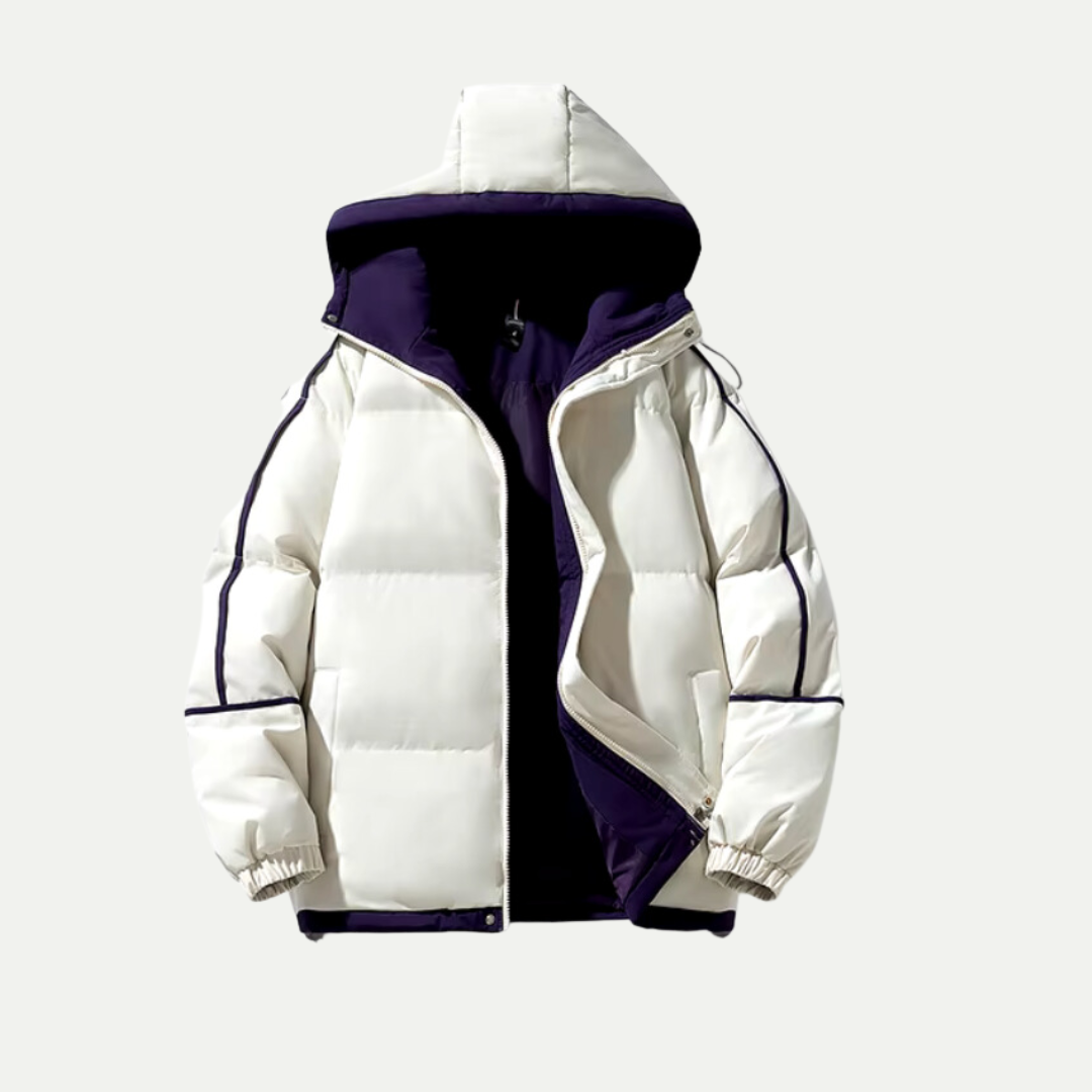 Marcus - Men's Quilted Puffer Jacket with Drawstring Hood
