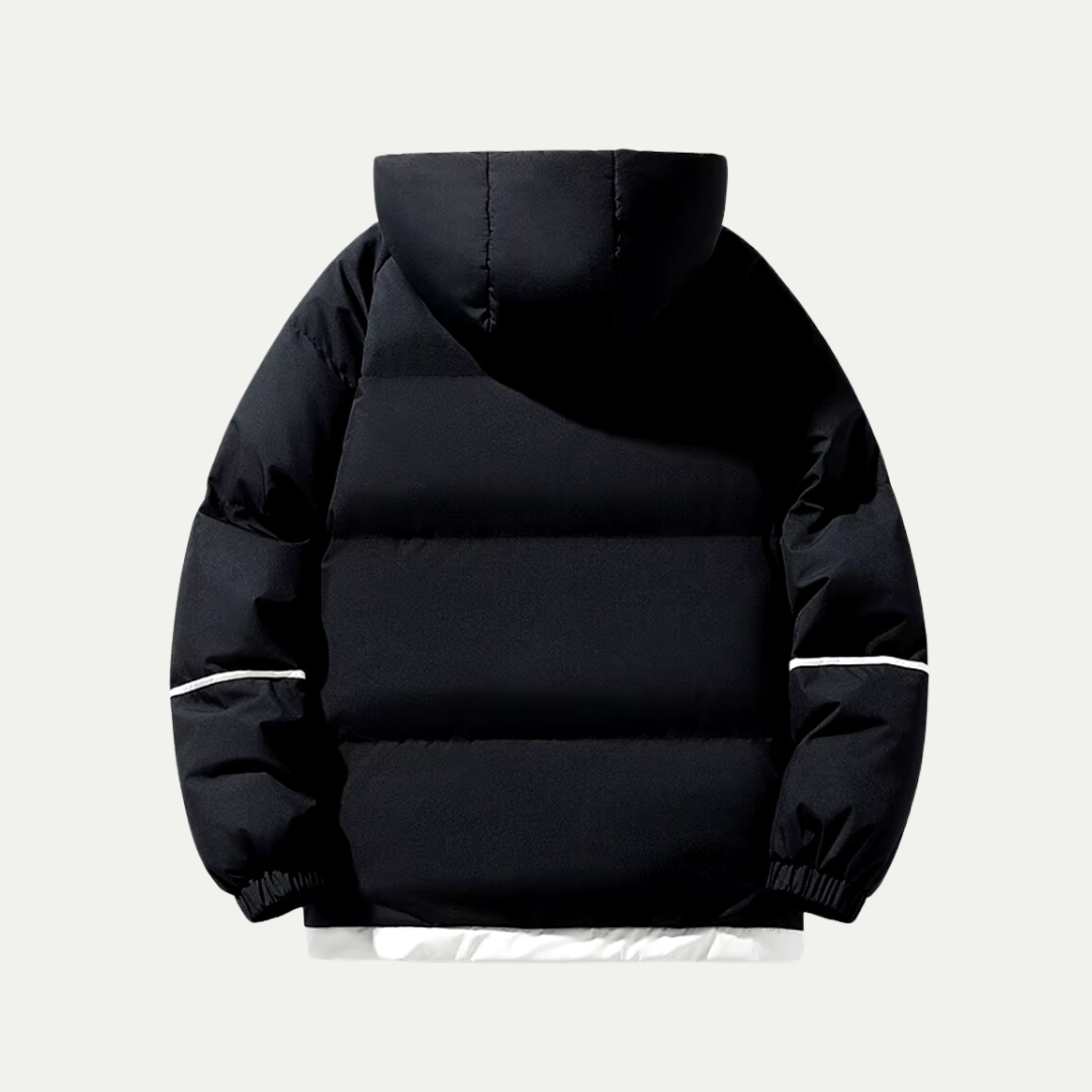 Marcus - Men's Quilted Puffer Jacket with Drawstring Hood