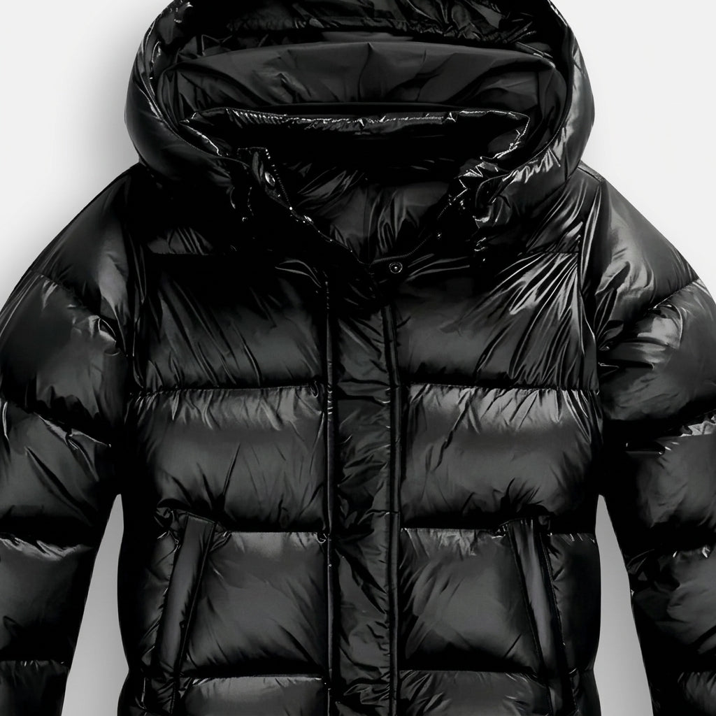 Margot - Women's Quilted Puffer Jacket with High-Gloss Finish