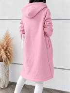 Margot - Women's Zip-Front Longline Hooded Jacket