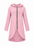 Margot - Women's Zip-Front Longline Hooded Jacket