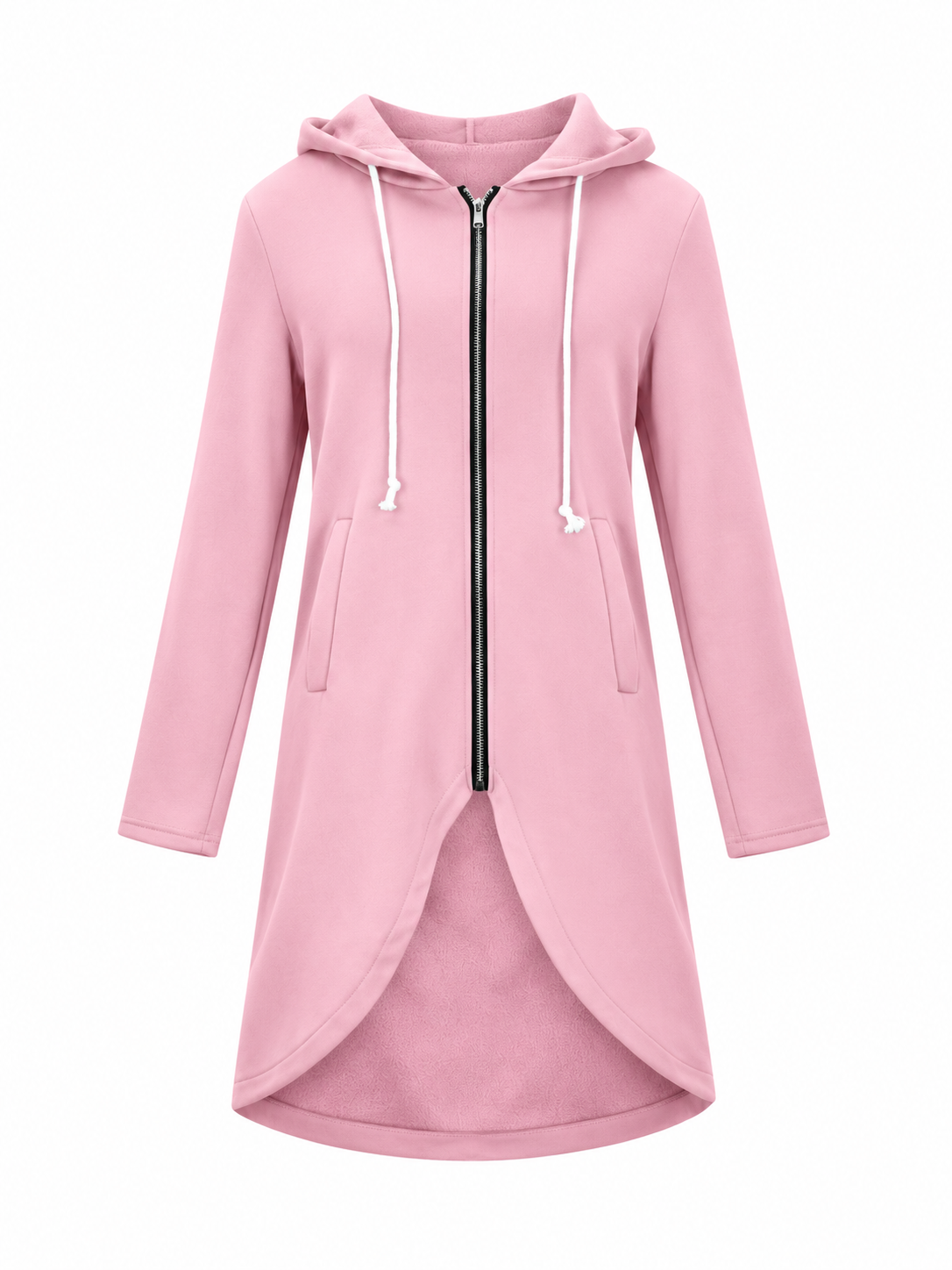 Margot - Women's Zip-Front Longline Hooded Jacket