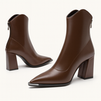 Marguerite - Women's Pointed-Toe Block Heel Ankle Boots