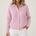 Marguerite - Women's Ribbed Button-Front Cardigan