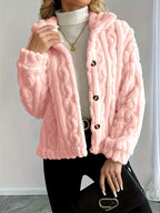 Marguerite - Women's Cropped Knit Sherpa Jacket 4