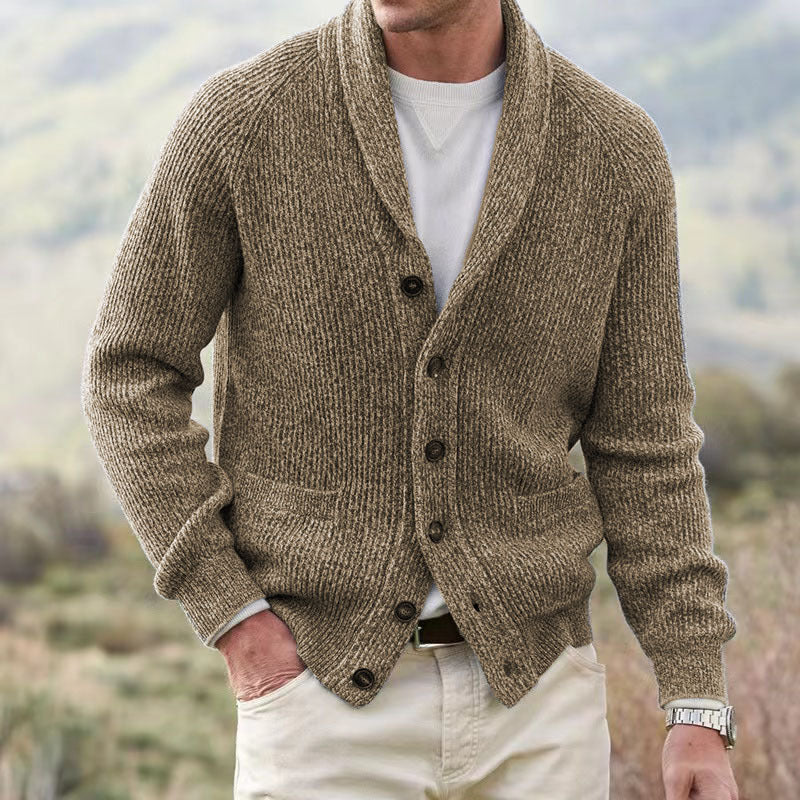 Mark - Men's Button-Front Ribbed Knit Cardigan
