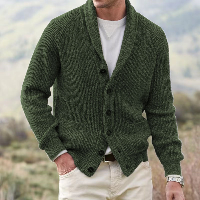 Mark - Men's Button-Front Ribbed Knit Cardigan