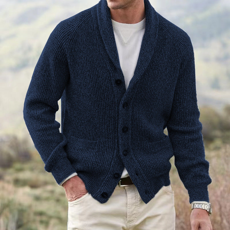 Mark - Men's Button-Front Ribbed Knit Cardigan