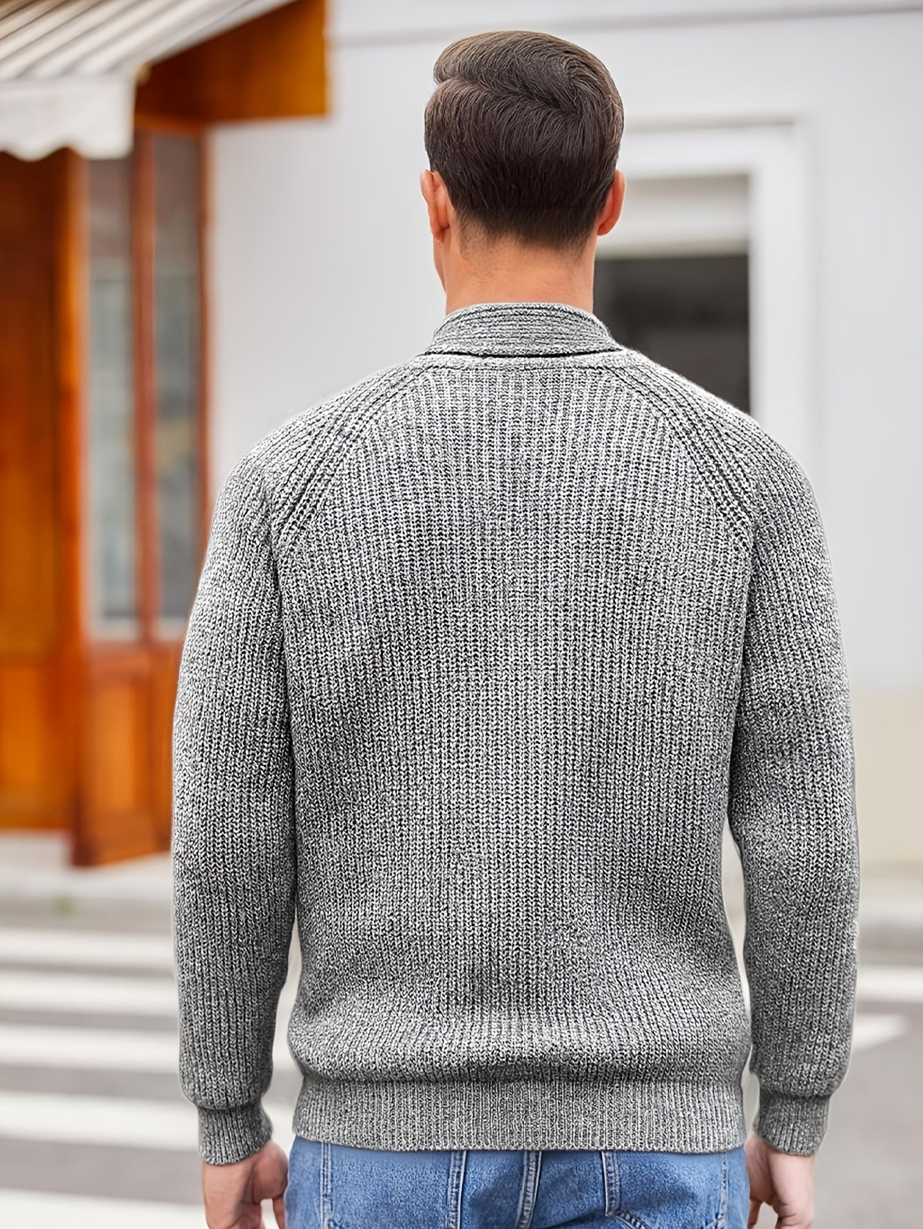 Mark - Men's Button-Front Ribbed Knit Cardigan