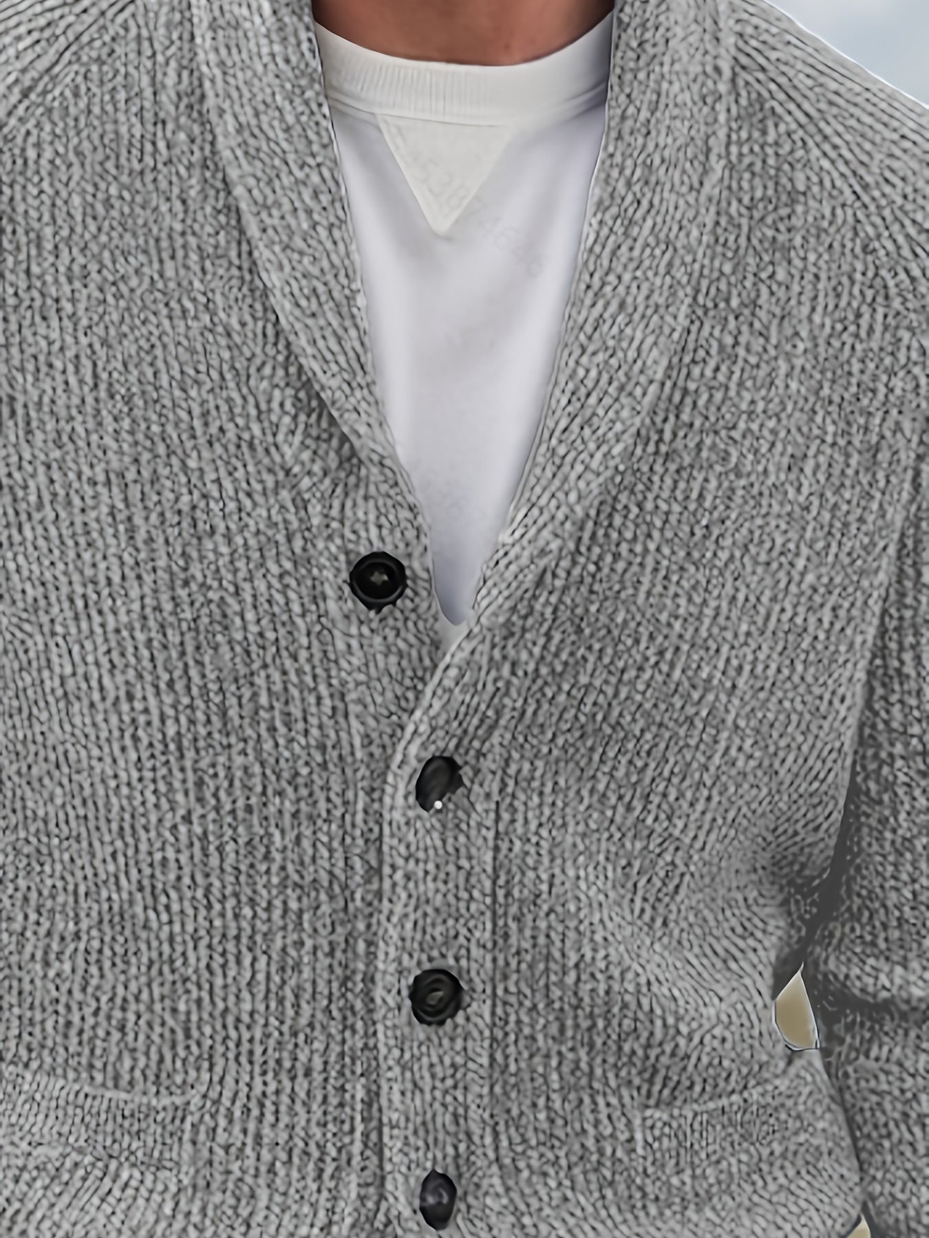 Mark - Men's Button-Front Ribbed Knit Cardigan