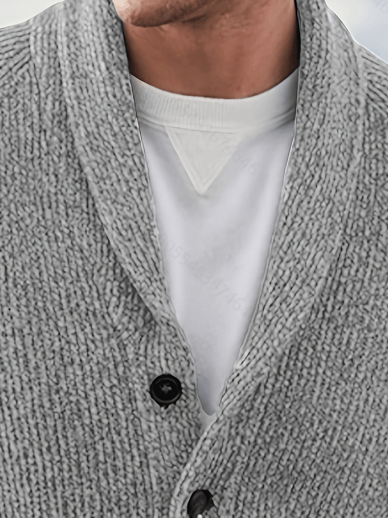 Mark - Men's Button-Front Ribbed Knit Cardigan