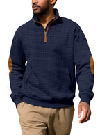 Mark -Men's Quarter Zip Elbow Patch Pullover 3