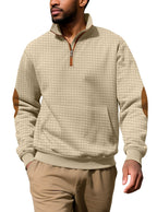 Mark -Men's Quarter Zip Elbow Patch Pullover 5
