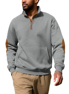 Mark -Men's Quarter Zip Elbow Patch Pullover 6