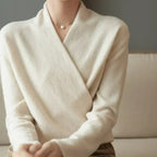 Marlene - Women's Wrap V-Neck Knit Top