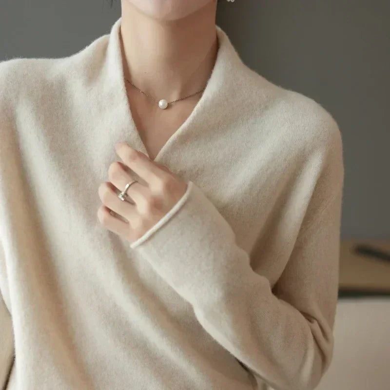 Marlene - Women's Wrap V-Neck Knit Top