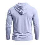 Mathew - Men's Drawstring Cotton-Linen Button-Placket Hooded Sweater 6