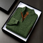 Matthew - Men's Textured Knit Mock Neck Sweater